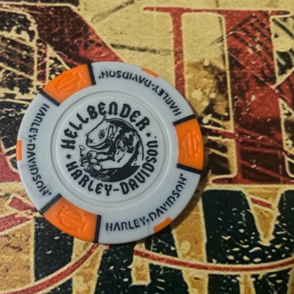 Harley-Davidson Motorcycles Clay Poker Chip HELLBENDER Marietta-Atlanta ATL
